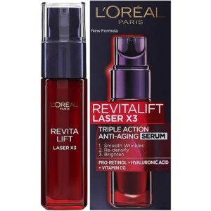 Loreal Revitalift Laser x3 - przeciwstarzeniowe serum do twarzy z retinolem, 30ml