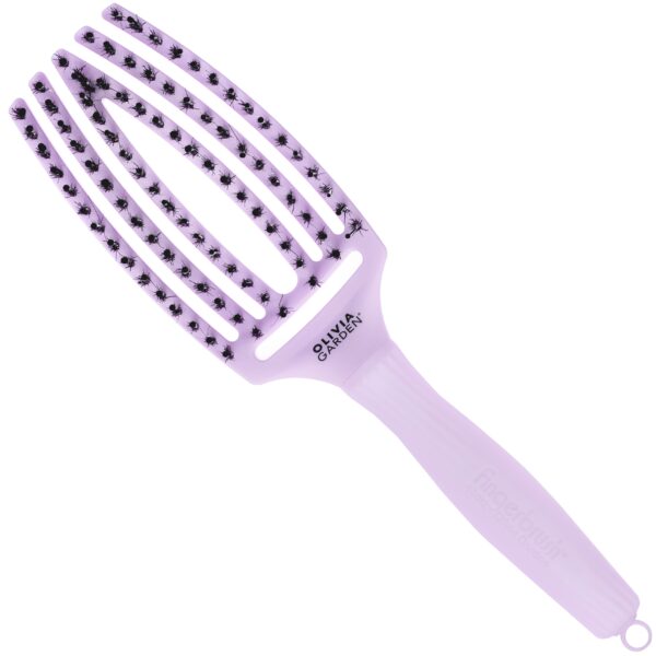 Olivia Garden Finger Brush Combo Medium, szczotka z włosiem dzika do rozczesywania, różne kolory Bloom Lavender | Lawendowa