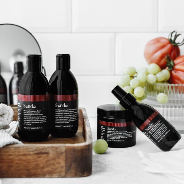 Zestaw do pielęgnacji włosów farbowanych szampon 250 ml + odżywka 250 ml + maska 200 ml + spray 100 ml Sendo