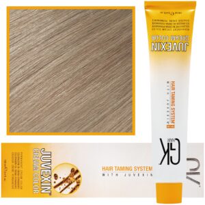 GK Hair Juvexin - farba do koloryzacji włosów z keratyną, 100ml 9,1 | Bardzo jasny popielaty blond