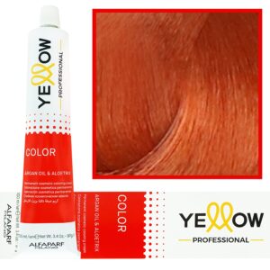 Alfaparf Yellow - trwała farba do włosów z aloesem i kiełkami pszenicy, 100ml 8,4 | Jasny Miedziany Blond