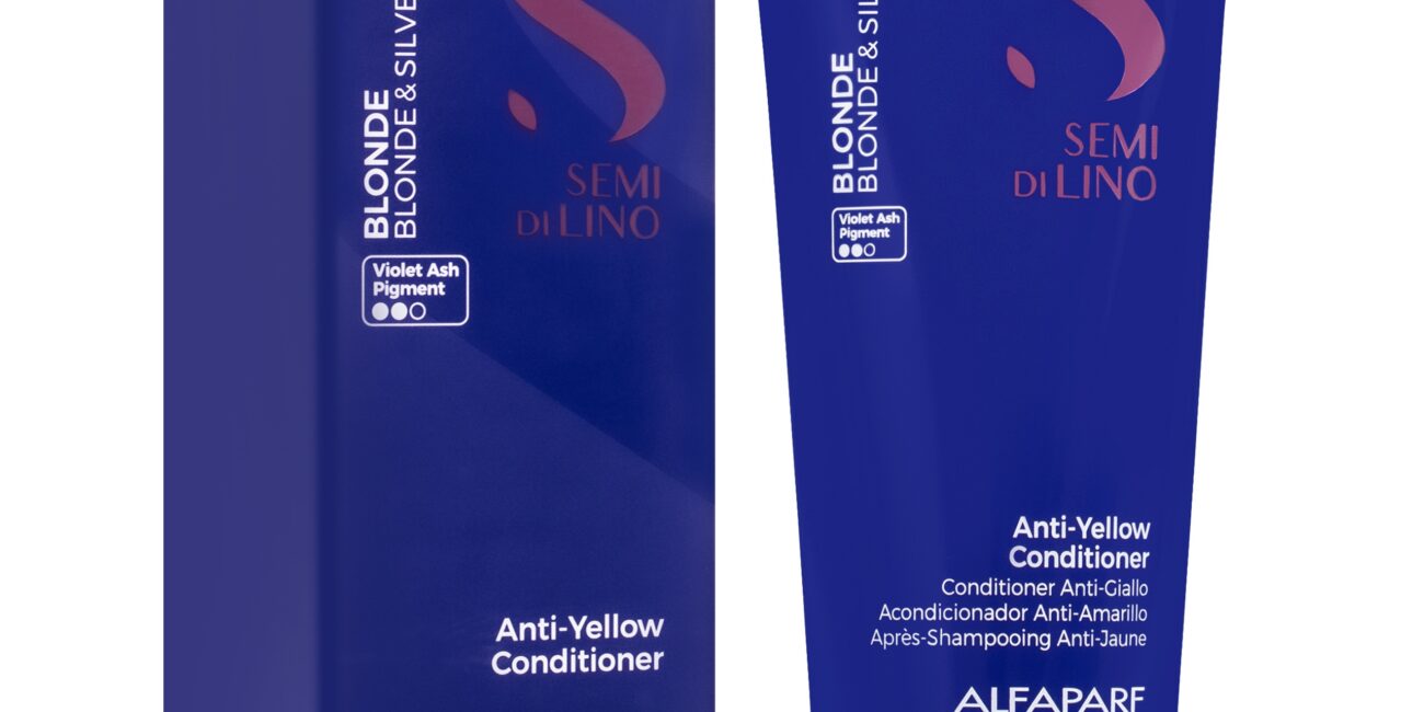 Alfaparf Semi Di Lino Blonde Anti-Yellow – odżywka do włosów blond i siwych, 200ml