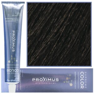 Proximus Supreme Color Nanotechnology – profesjonalna farba do włosów z kwasem hialuronowym, 100ml 4 | Średni Brąz