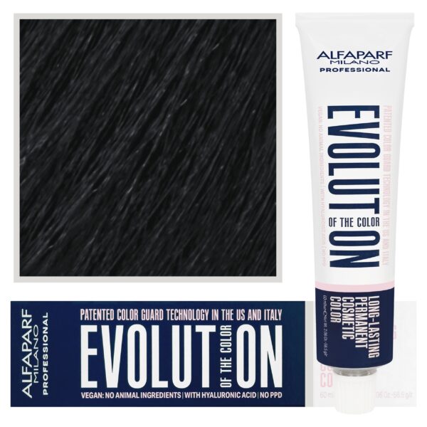 Alfaparf Evolution - wegańska farba do koloryzacji włosów, 60ml 1 | Czarny