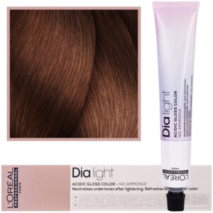 Loreal Dia Light - profesjonalna farba do włosów, 50ml 6.35 Ciemny Blond Złocisto Mahoniowy