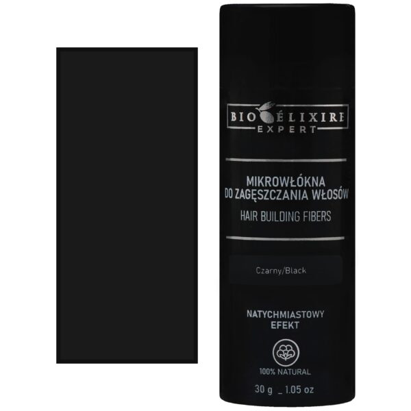 Bioelixire Mikrowłókna bawełniane do zagęszczania włosów, różne kolory, 30g Black | Czarny