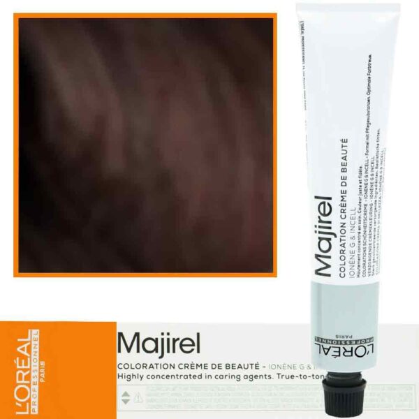 Loreal Majirel - profesjonalna farba do włosów, paleta kolorów, 50ml 4.3 Brąz Złocisty