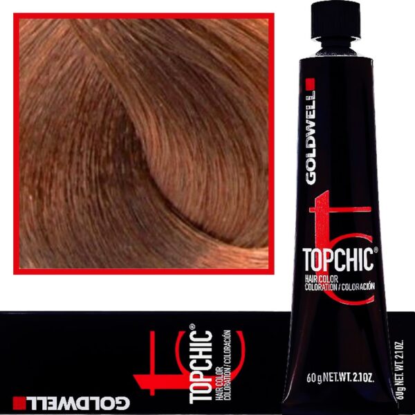 Goldwell Topchic - profesjonalna farba do włosów, 60ml 8-KG Jasna Złota Miedź