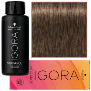 Schwarzkopf Professional Igora Vibrance – półtrwała farba do włosów bez amoniaku, 60ml 6-6 | Ciemny Blond Czekoladowy