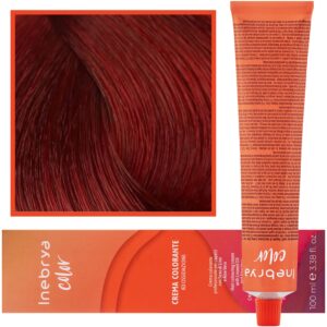 Inebrya Color - farba krem koloryzujący do włosów, 100ml 6/66F | Ciemny Czerwony Ognisty Blond