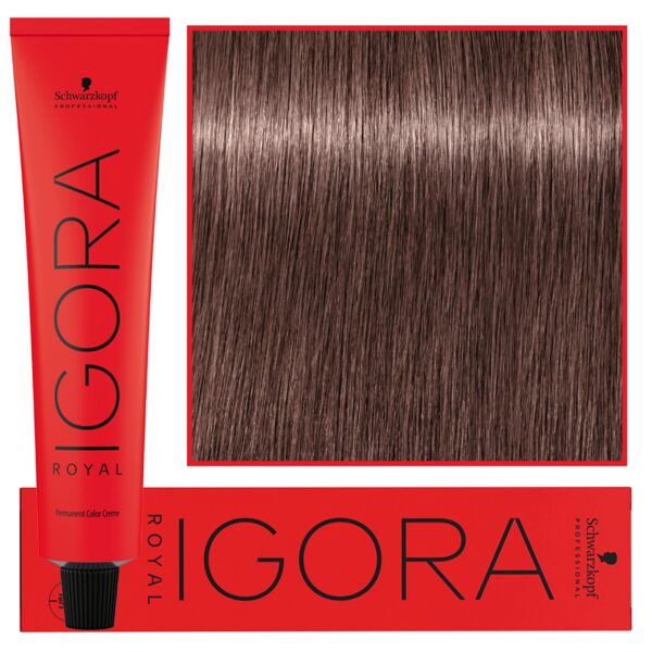 Schwarzkopf Professional Igora Royal - trwała farba do włosów o innowacyjnej formule, 60ml 7-48 | Średni Blond Beżowo Czerwony