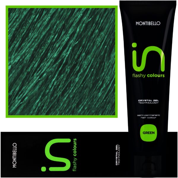 Montibello In Flashy Colours - żel koloryzujący w tęczowych odcieniach, 150ml GREEN | zielony