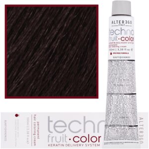 Alter Ego Technofruit Color – farba z keratyną do trwałej koloryzacji włosów, 100ml 5/72 | Jasny Kasztan Brązowy Irys
