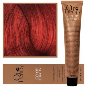 Fanola Oro Therapy - farba do włosów bez amoniaku, pełna paleta kolorów 6,6 | Ciemny Czerwony Blond