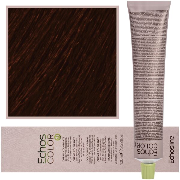 Echosline Echos Color Colouring Cream - wegańska farba do włosów, 100ml 6,4 | Miedziany Ciemny Blond