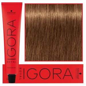 Schwarzkopf Professional Igora Royal - trwała farba do włosów o innowacyjnej formule, 60ml 7-55 | Średni Blond Złoty Ekstra