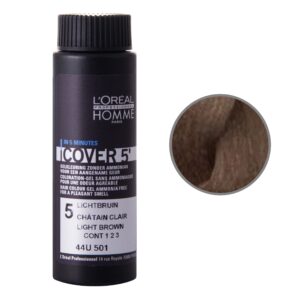 Loreal Homme Cover, farba dla Panów kryjąca siwe włosy 50ML 5 Jasny Brąz