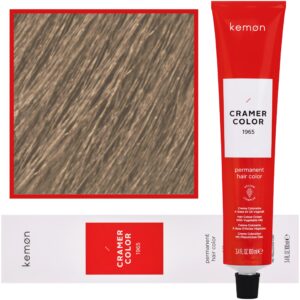 Kemon Cramer Color – kremowa farba do włosów z olejem kokosowym, 100ml 9,08 | Bardzo Jasny Nordycki Naturalny Blond