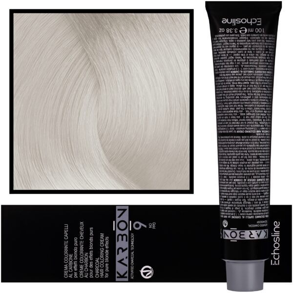 Echosline Karbon Vegan wegańska farba do włosów z węglem aktywnym, 100ml Pearl Toner | Toner Perłowy