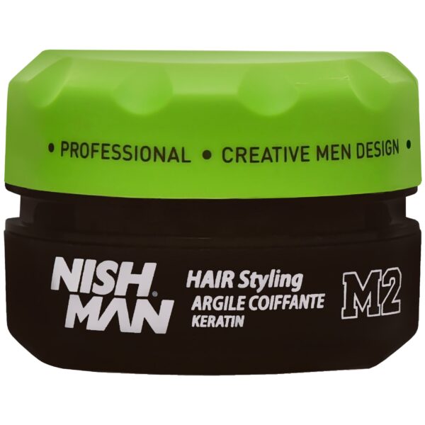 Nishman M2 Matte Clay WAX Keratin - matująca pomada do włosów, 100ml