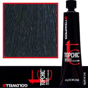 Goldwell Topchic - profesjonalna farba do włosów, 60ml 2-A Ciemna Popielata Czerń