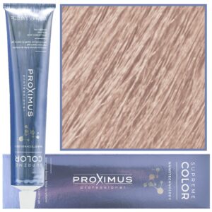 Proximus Supreme Color Nanotechnology – profesjonalna farba do włosów z kwasem hialuronowym, 100ml 10,21 | Bardzo Jasny Platynowy Fioletowo Popielaty Blond
