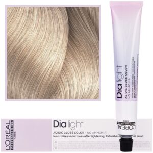 Loreal Dia Light - profesjonalna farba do włosów, 50ml 10.02 Bardzo Bardzo Jasny Blond Naturalny Opalizujący