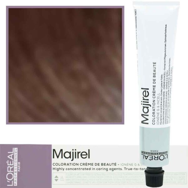Loreal Majirel - profesjonalna farba do włosów, paleta kolorów, 50ml 8.21 Jasny Blond Opalizująco-Popielaty