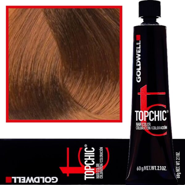 Goldwell Topchic - profesjonalna farba do włosów, 60ml 8-KN Jasna Naturalna Miedź