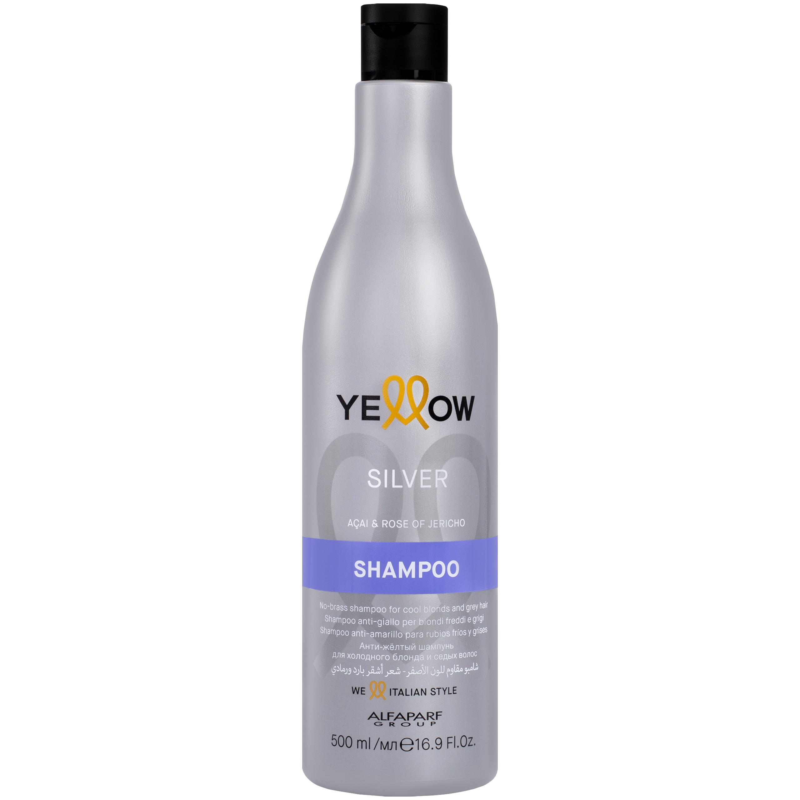Alfaparf YELLOW Silver – szampon do włosów blond i siwych, neutralizuje żółte refleksy, 500ml