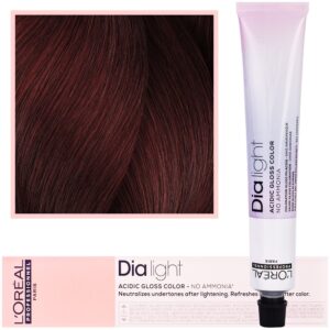Loreal Dia Light - profesjonalna farba do włosów, 50ml 5.66 Jasny Brąz Czerwony Głęboki