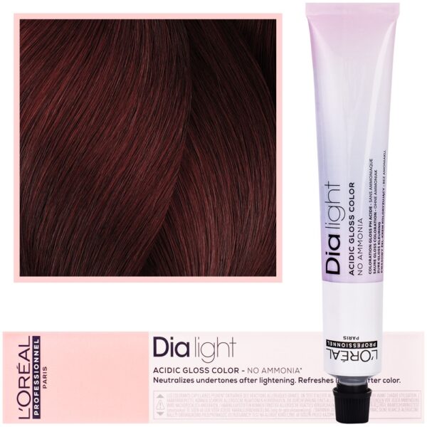 Loreal Dia Light - profesjonalna farba do włosów, 50ml 5.66 Jasny Brąz Czerwony Głęboki
