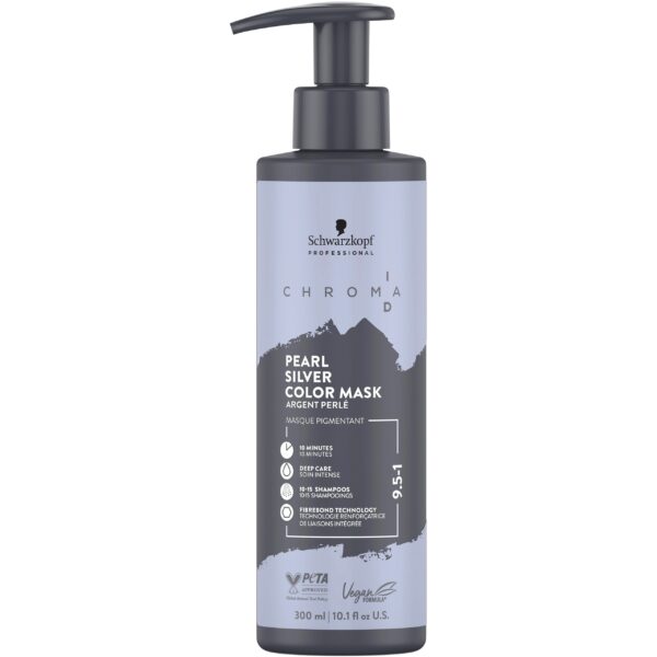 Schwarzkopf Chroma ID Color Mask - maska koloryzująca do włosów, 300ml 9.5-1 Pearl Silver | Perłowy Srebrny