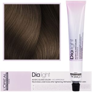 Loreal Dia Light - profesjonalna farba do włosów, 50ml 6.28 Ciemny Blond Opalizujący Mokka