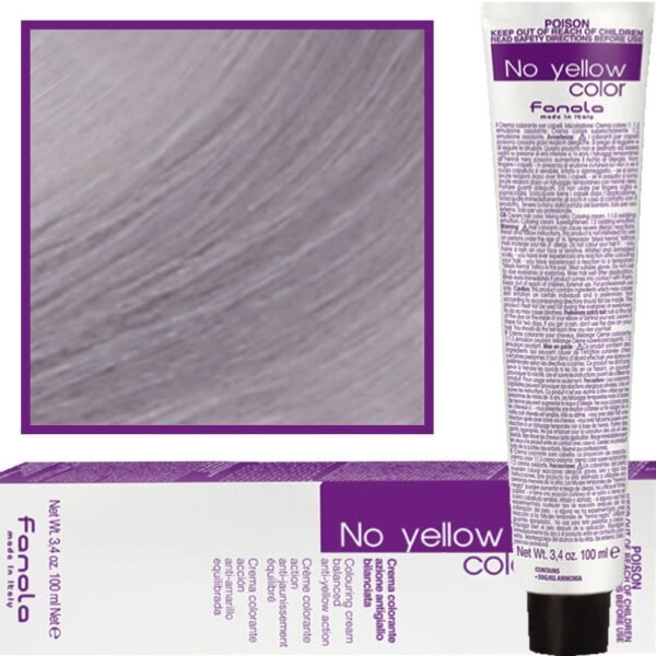 Fanola No Yellow - farba koloryzująca do włosów blond i siwych, chłodne tony, 100ml T.11 - Anty-żółty Popielaty Toner