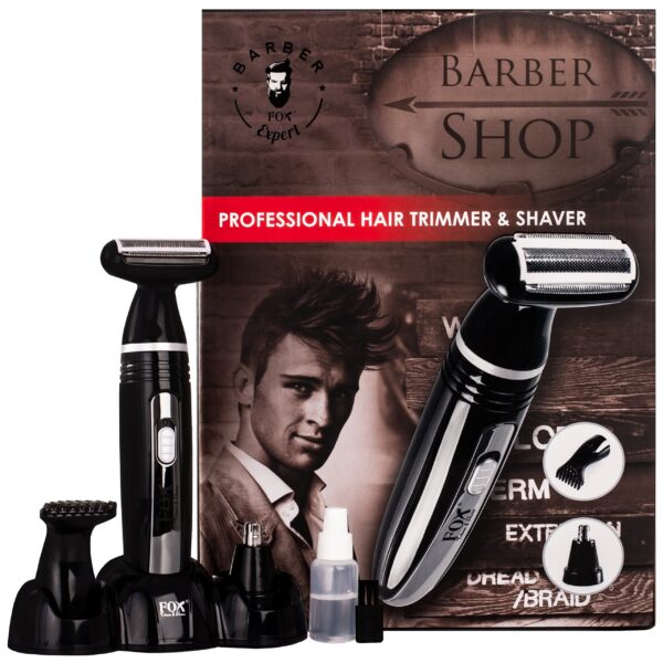 Trymer Fox Trimm and Shave – wielofunkcyjny trymer dla mężczyzn z trzema końcówkami