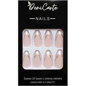 Deni Carte Tipsy French - sztuczne paznokcie w stylu francuskim, różne wzory Pearl French | Perłowy