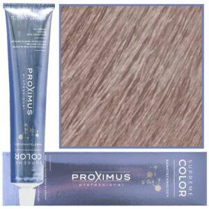 Proximus Supreme Color Nanotechnology – profesjonalna farba do włosów z kwasem hialuronowym, 100ml 9,21 | Bardzo Jasny Fioletowo Popielaty Blond