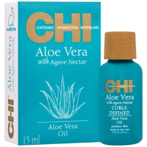 Chi Aloe Vera Oil - nawilżający olejek do włosów z aloesem i jedwabiem, 15ml