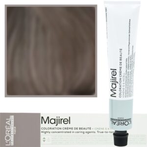 Loreal Majirel - profesjonalna farba do włosów, paleta kolorów, 50ml 7.12 Średni Blond Popielato-Złocisty