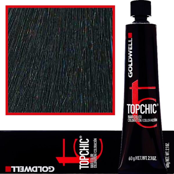 Goldwell Topchic - profesjonalna farba do włosów, 60ml 2-N Naturalna Czerń