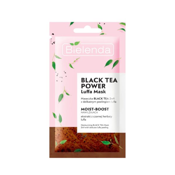 Bielenda Luffa Mask Maseczka Black Tea 2w1 z peelingiem luffa nawilżająca