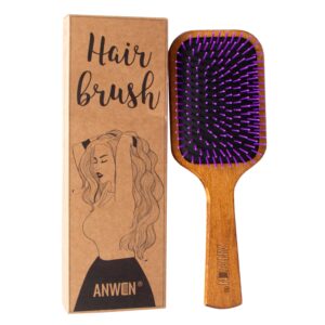Anwen Hairbrush - drewniana biodegradowalna szczotka do włosów długich i gęstych
