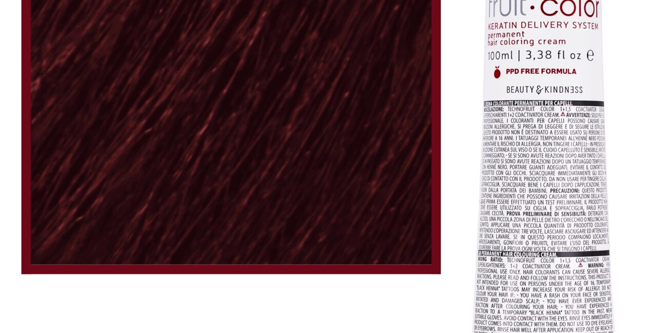 Alter Ego Technofruit Color – farba z keratyną do trwałej koloryzacji włosów, 100ml 6/6 | Ciemny Blond Czerwony