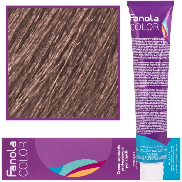 Fanola Crema Color farba - profesjonalny krem koloryzujący, 100 ml 9.1 | Bardzo Jasny Popielaty Blond
