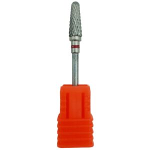 Frez Karbidowy Stożek - cienki czerwony frez do manicure paznokci