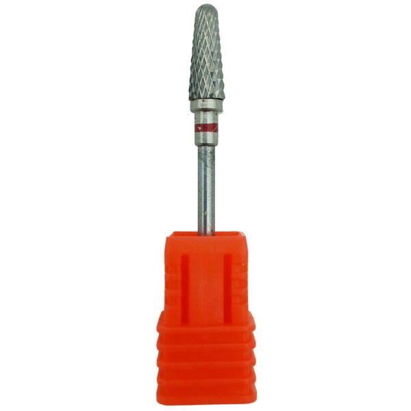 Frez Karbidowy Stożek - cienki czerwony frez do manicure paznokci