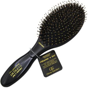 Olivia Garden Supreme Combo Black, czarna szczotka z włosia dzika do włosów