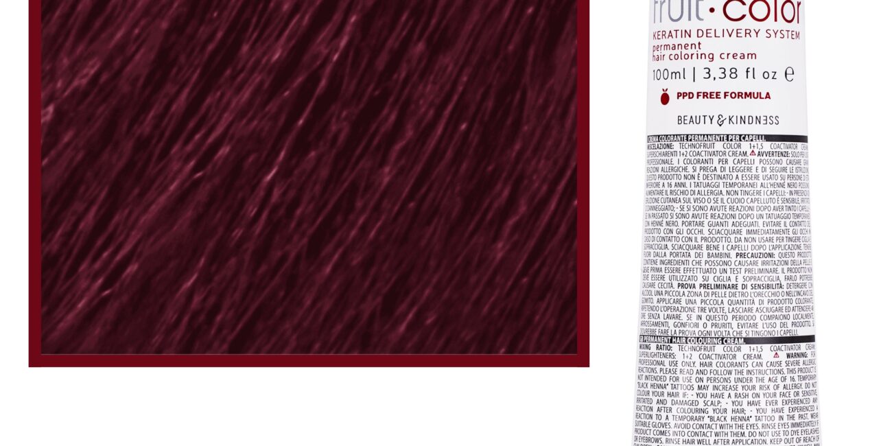 Alter Ego Technofruit Color – farba z keratyną do trwałej koloryzacji włosów, 100ml 5/626 | Jasny Kasztan Czerwono Intensywnie Irysowy