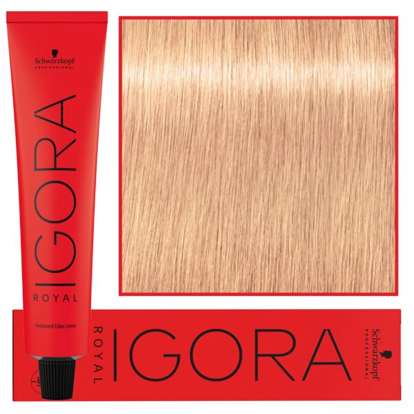 Schwarzkopf Professional Igora Royal - trwała farba do włosów o innowacyjnej formule, 60ml 9,5-49 | Pastelowy Nude